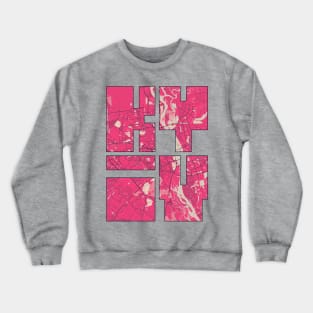 Kyiv, Ukraine City Map Typography - Blossom Crewneck Sweatshirt